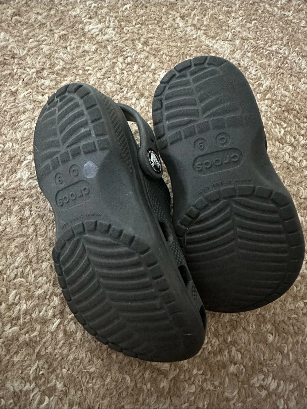 CROCS Kids Black Classic Clogs with Decorative Charms